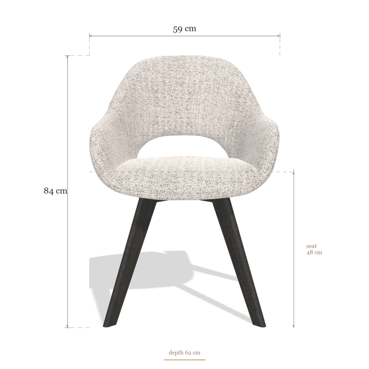 Dining Chair Marino 6608, dimensions 59 x 62 x 84 cm