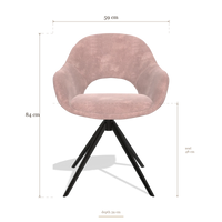 Chaise de salle à manger Matera 6470, dimensions 59 x 59 x 84 cm