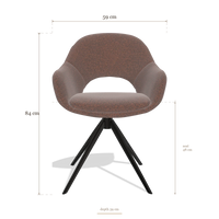 Silla de comedor Matera 6470, medidas 59 x 59 x 84 cm