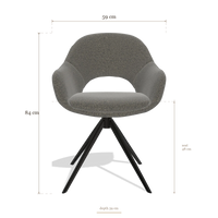 Silla de comedor Matera 6470, medidas 59 x 59 x 84 cm