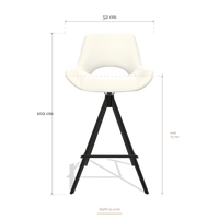 Tabouret de bar Matera 6483, dimensions 52 x 51.5 x 102 cm