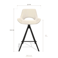 Tabouret de bar Matera 6483, dimensions 52 x 51.5 x 102 cm