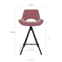 Tabouret de bar Matera 6483, dimensions 52 x 51.5 x 102 cm