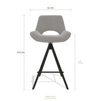 Barstoel Matera 6483, afmetingen 52 x 51.5 x 102 cm