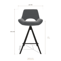 Tabouret de bar Matera 6483, dimensions 52 x 51.5 x 102 cm