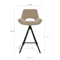 Tabouret de bar Matera 6483, dimensions 52 x 51.5 x 102 cm
