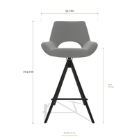Barstoel Messina 6555, afmetingen 51 x 52 x 104 cm
