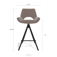 Tabouret de bar Messina 6555, dimensions 51 x 52 x 104 cm