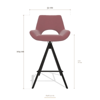 Tabouret de bar Messina 6555, dimensions 51 x 52 x 104 cm