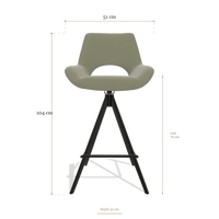 Tabouret de bar Messina 6555, dimensions 51 x 52 x 104 cm