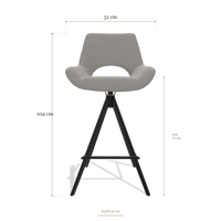 Tabouret de bar Messina 6555, dimensions 51 x 52 x 104 cm