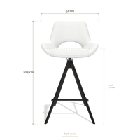Barhocker Messina 6555, Maße 51 x 52 x 104 cm