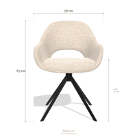 Esszimmerstuhl Messina 6510, Maße 58 x 62 x 83 cm