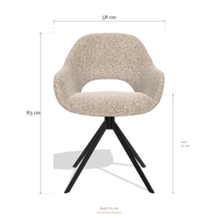 Esszimmerstuhl Messina 6510, Maße 58 x 62 x 83 cm