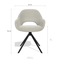 Esszimmerstuhl Messina 6510, Maße 58 x 62 x 83 cm