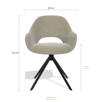 Sedia da pranzo Messina 6510, dimensioni 58 x 62 x 83 cm