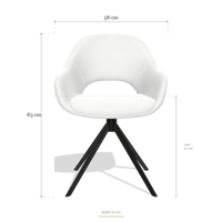 Dining Chair Messina 6510, dimensions 58 x 62 x 83 cm