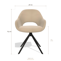 Esszimmerstuhl Messina 6510, Maße 58 x 62 x 83 cm
