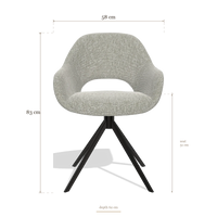 Dining Chair Messina 6510, dimensions 58 x 62 x 83 cm