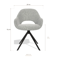 Dining Chair Messina 6510, dimensions 58 x 62 x 83 cm