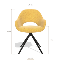 Esszimmerstuhl Messina 6510, Maße 58 x 62 x 83 cm