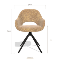 Sedia da pranzo Messina 6510, dimensioni 58 x 62 x 83 cm