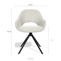 Esszimmerstuhl Messina 6510, Maße 58 x 62 x 83 cm