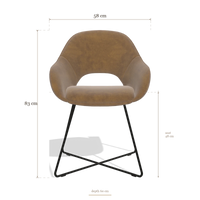 Dining Chair Milan 6516, dimensions 58 x 60 x 83 cm