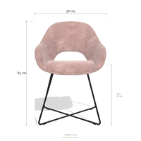 Sedia da pranzo Milan 6516, dimensioni 58 x 60 x 83 cm