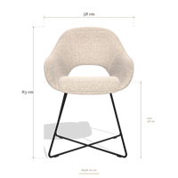 Dining Chair Milan 6516, dimensions 58 x 60 x 83 cm