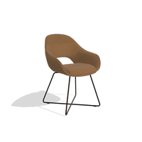Esszimmerstuhl Milan 6516 in Stoff Glory 16 (Braun), Beine in Espresso, Schrägansicht