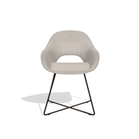 Silla de comedor Milan 6516 en tela Glory 196 (rosa palo), patas en espresso, vista frontal