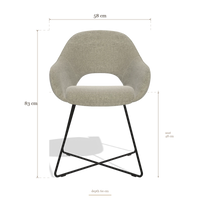Sedia da pranzo Milan 6516, dimensioni 58 x 60 x 83 cm
