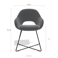 Dining Chair Milan 6516, dimensions 58 x 60 x 83 cm