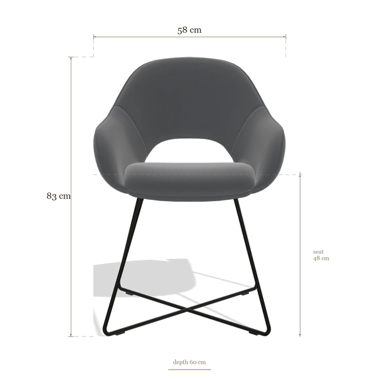 Dining Chair Milan 6516, dimensions 58 x 60 x 83 cm