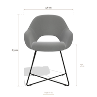 Dining Chair Milan 6516, dimensions 58 x 60 x 83 cm