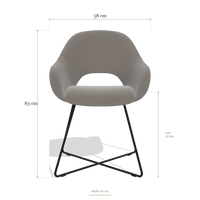 Dining Chair Milan 6516, dimensions 58 x 60 x 83 cm
