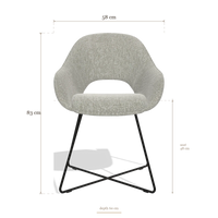 Dining Chair Milan 6516, dimensions 58 x 60 x 83 cm