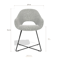 Dining Chair Milan 6516, dimensions 58 x 60 x 83 cm