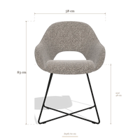 Dining Chair Milan 6516, dimensions 58 x 60 x 83 cm