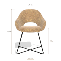 Sedia da pranzo Milan 6516, dimensioni 58 x 60 x 83 cm