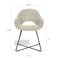 Dining Chair Milan 6516, dimensions 58 x 60 x 83 cm