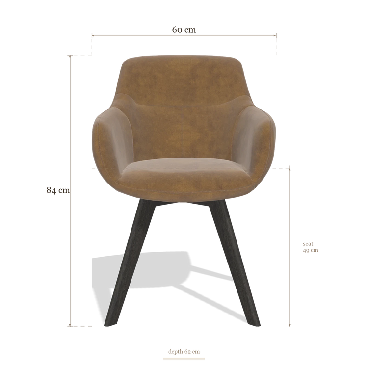 Sedia da pranzo Odille 6578, dimensioni 60 x 62 x 84 cm