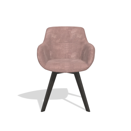 Esszimmerstuhl Odille 6578 in Stoff Adore 200 (Taupe), Beine in Tabak, Vorderansicht