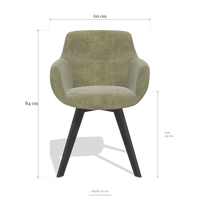 Sedia da pranzo Odille 6578, dimensioni 60 x 62 x 84 cm