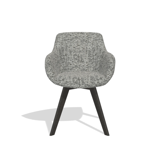Esszimmerstuhl Odille 6578 in Stoff Be Fine 45 (Taupe), Beine in Tabak, Vorderansicht