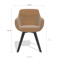 Dining Chair Odille 6578, dimensions 60 x 62 x 84 cm