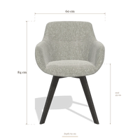 Sedia da pranzo Odille 6578, dimensioni 60 x 62 x 84 cm