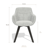 Esszimmerstuhl Odille 6578, Maße 60 x 62 x 84 cm