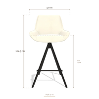Barhocker Padua 6457, Maße 51 x 51 x 104.5 cm